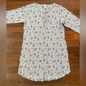 Bali Studio Cottagecore Nightgown Women’s L Boho Floral Cotton Blend Nightshirt